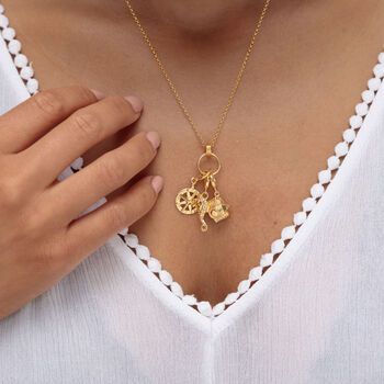 18ct Gold Charm Capture Necklace, 3 of 5