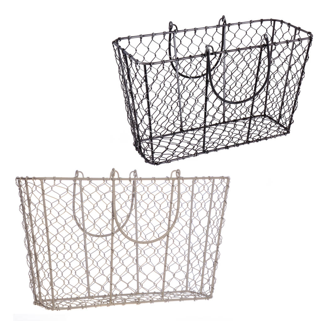 personalised industrial wire storage basket collection by