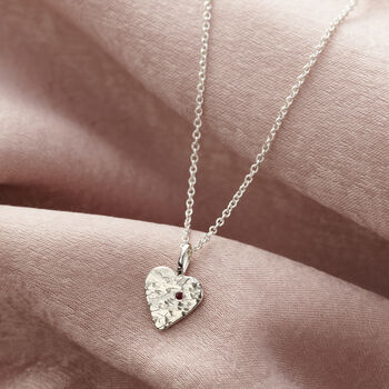 Confetti Birthstone Heart Charm Necklace, 2 of 9