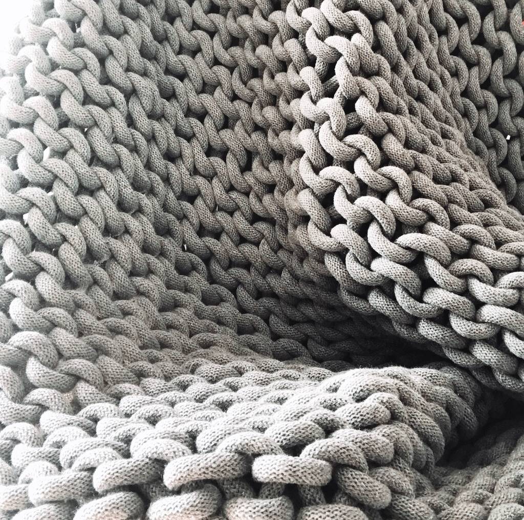 Super Chunky Knitted Blanket By Jessica Lee Notonthehighstreetcom