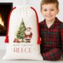 Santa And Christmas Tree Sack, thumbnail 1 of 3