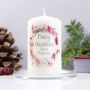 Personalised Wreath Christmas Candle, thumbnail 2 of 6