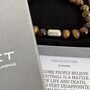 Men's Nottingham Forest Football Fan Tiger's Eye Bracelet, thumbnail 5 of 6