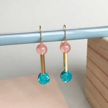 Quartz And Clay Drop Earrings, 3 of 5