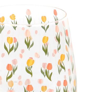 Tulip Print Stemless Glass, 2 of 2