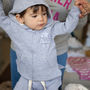 Personalised Baby Hoodie With Hearts Or Stars, thumbnail 3 of 9