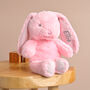 Personalised Pink Baby Girl Bunny Soft Toy, thumbnail 1 of 4