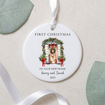 Personalised First Christmas New Home Ceramic Decoration, 4 of 4