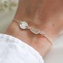 Personalised Memorial Angel Wing Bracelet, thumbnail 1 of 7