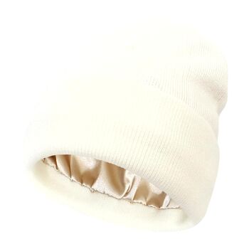 Chemo Headwear Wooly Beanie Hat Satin Lined, 7 of 11