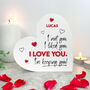 Personalised 'I'm Keeping You!' White Freestanding Heart, thumbnail 2 of 6