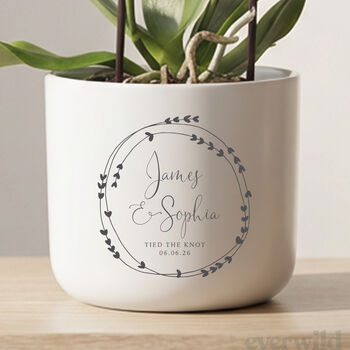 Personalised Wedding Gift For Couple | Indoor Pot Add Plant, 2 of 6