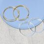Sterling Silver Or 18ct Gold Plated Hoop Earrings, thumbnail 1 of 6