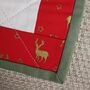 Christmas Table Runner With Gift Design In Reds, Greens, thumbnail 6 of 9