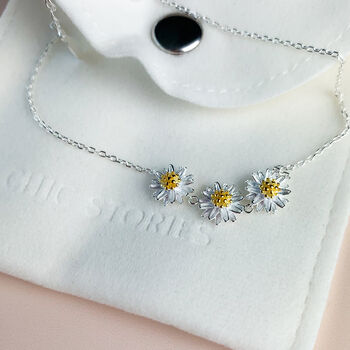 Sterling Silver Daisy Chain Anklet, 5 of 6