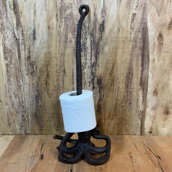Cast Iron Octopus Loo Roll Holder, 3 of 4