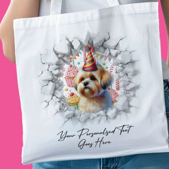 Personalised Lhasa Apso Birthday Break Through Dog, 7 of 8