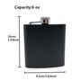 Custom Set Pocket Stainless Steel Hip Flask 6oz, thumbnail 2 of 12