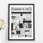 2023 Personalised 2nd Cotton Anniversary Photo Poster, thumbnail 1 of 8