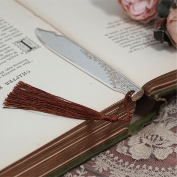 Vintage Silver Plated Cutlery Swirl Bookmark, 2 of 3