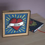 Personalised Papercut Heart Picture In Oak Frame, thumbnail 3 of 8