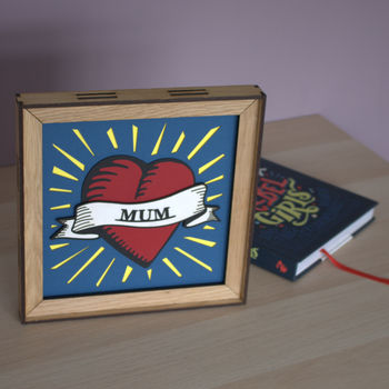 Personalised Papercut Heart Picture In Oak Frame, 3 of 8