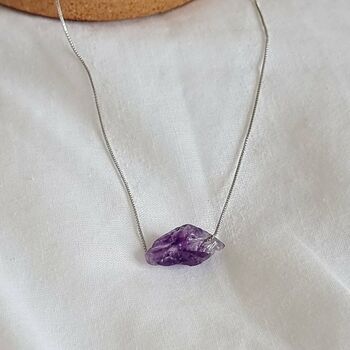 Amethyst 95 Silver Necklace A Gift For Clarity And Calm, 2 of 3