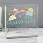 Personalised On Your Christening Rainbow Crystal Block, thumbnail 2 of 3