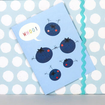 Mini Blueberries Greetings Card, 4 of 4