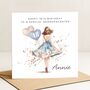 Personalised Blue 18th Birthday Card For Granddaughter, thumbnail 2 of 4