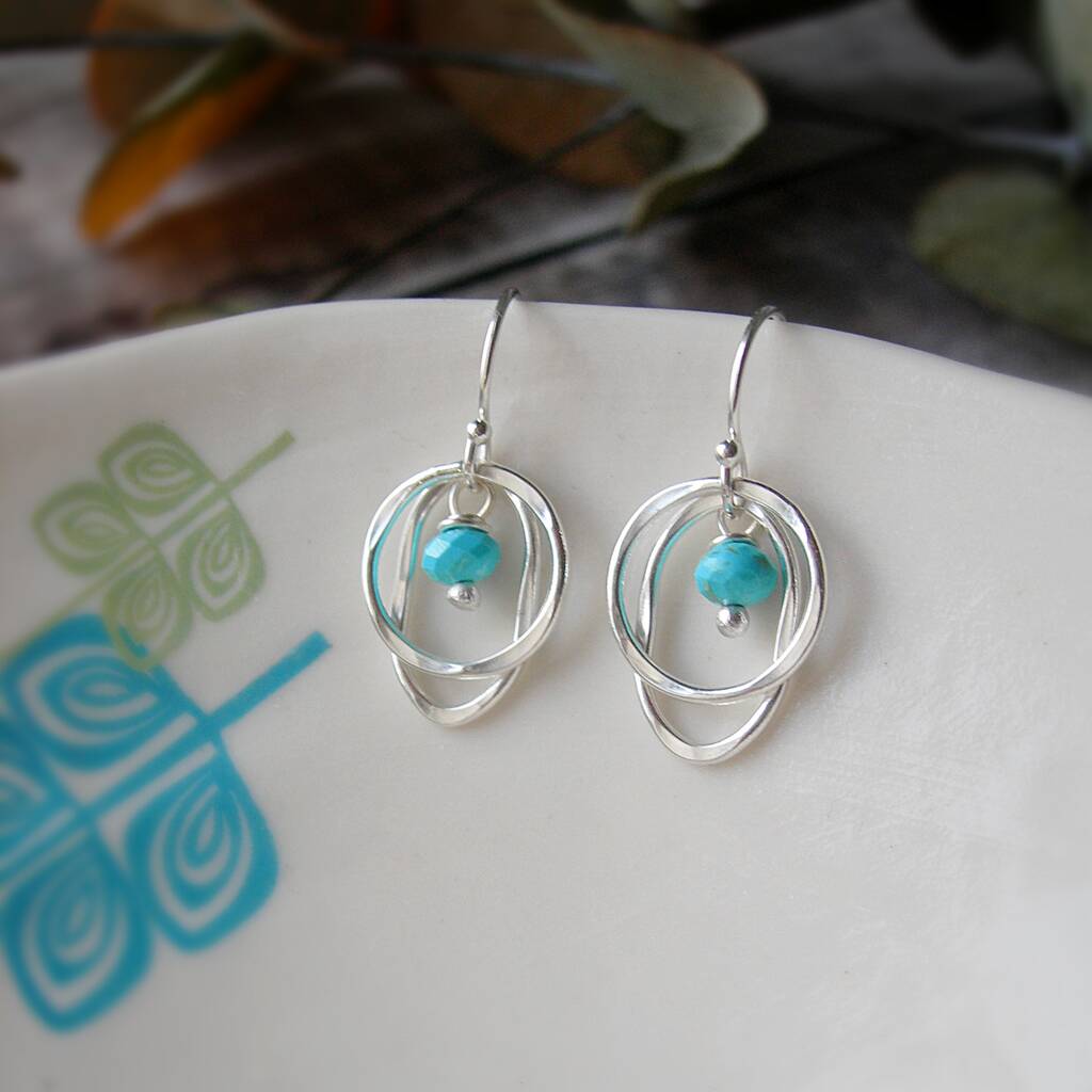 Turquoise Drop Earrings, 1 of 4