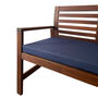 Navy Blue Water Resistant Garden Bench Seat Pad, thumbnail 3 of 5