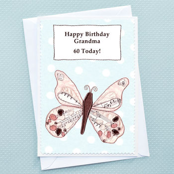 'Butterfly' Personalised Birthday Card, 3 of 4