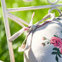 Set Of Two Round Country Rose Seat Pads With Ties, thumbnail 5 of 5