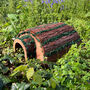 Wooden Hedgehog House With Feeding Bowls And Straw, thumbnail 3 of 8