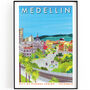 Medellin, Colombia Illustrated Travel Print, thumbnail 1 of 3