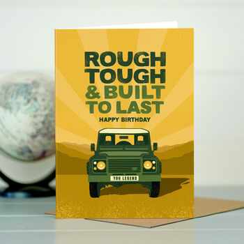 Funny Classic Land Rover Birthday Card, 2 of 3