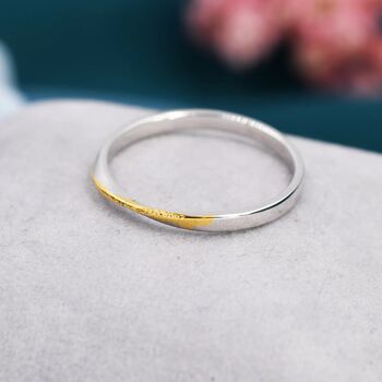 Mobius Ring With Partial Gold Coating, 2 of 12