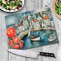 Harbour Hues Textured Glass Chopping Board, thumbnail 3 of 8