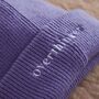 Personalised Slogan Cuffed Beanie Hat In Violet, thumbnail 4 of 4