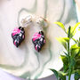 Pink Philodendron Leaf Plant Earrings, thumbnail 3 of 12
