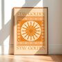 Stay Golden, Celestial Sun Art Print, Bohemian Poster, thumbnail 1 of 3