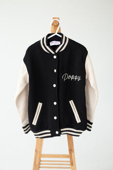 Child's Embroidered Personalised Name Bomber Jacket, 3 of 12