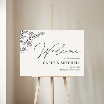 Meadow Personalised Wedding Welcome Sign, 2 of 4