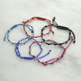 Lucky Bracelet In Sterling Silver With Layered Coloured Bracelet, thumbnail 2 of 4