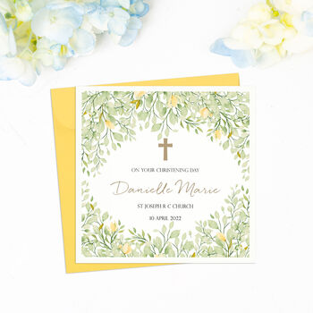 Holy Communion, Christening, Confirmation Card Foliage, 3 of 3