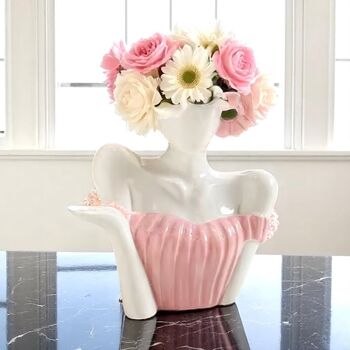 Luxury Ceramic Lady Vase And Removable Necklace Set, 2 of 12