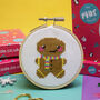 Gingerbread Fred Cross Stitch Bauble Craft Kit, thumbnail 1 of 2