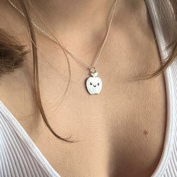 Winking Apple Charm Necklace, 2 of 3