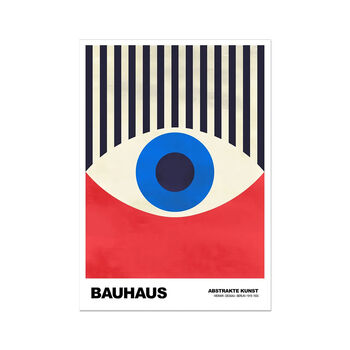 Bauhaus Eye Art Poster. Striped Eye, 2 of 2